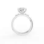 18K Yellow Gold Solitaire Marquise Diamond Ring — FRONT