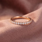 18K Half Eternity Round Diamond Ring — AI cloth, in-house
