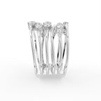 18K Bespoke Round Diamond Statement Ring — SIDE