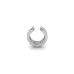 14K White Gold Baguette Diamond Piercing Earrings — SIDE VIEW
