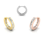 14K Diamond Hoop Earrings — 3 COLOR