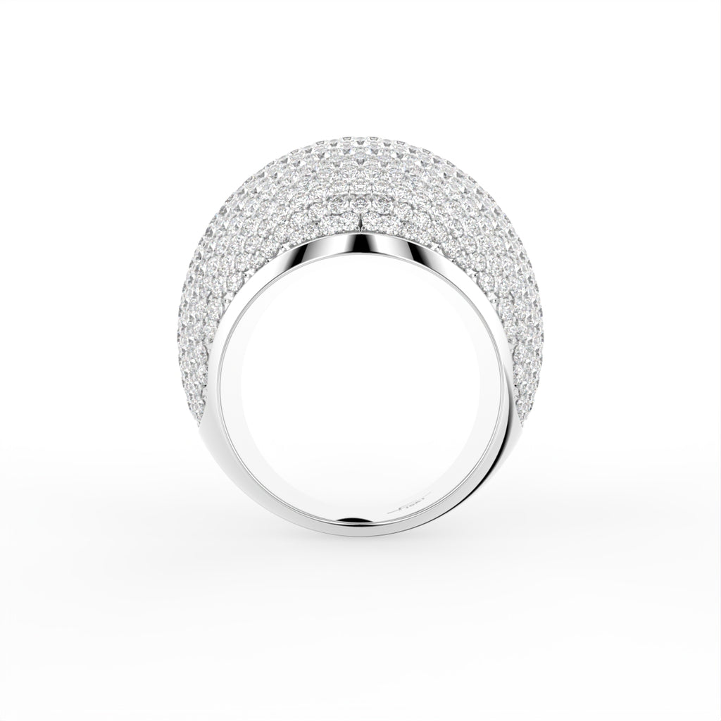 18K Bespoke Pavé Diamond Ring — FRONT