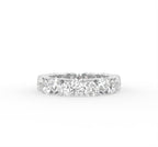 18K Heart Eternity Diamond Ring — TOP