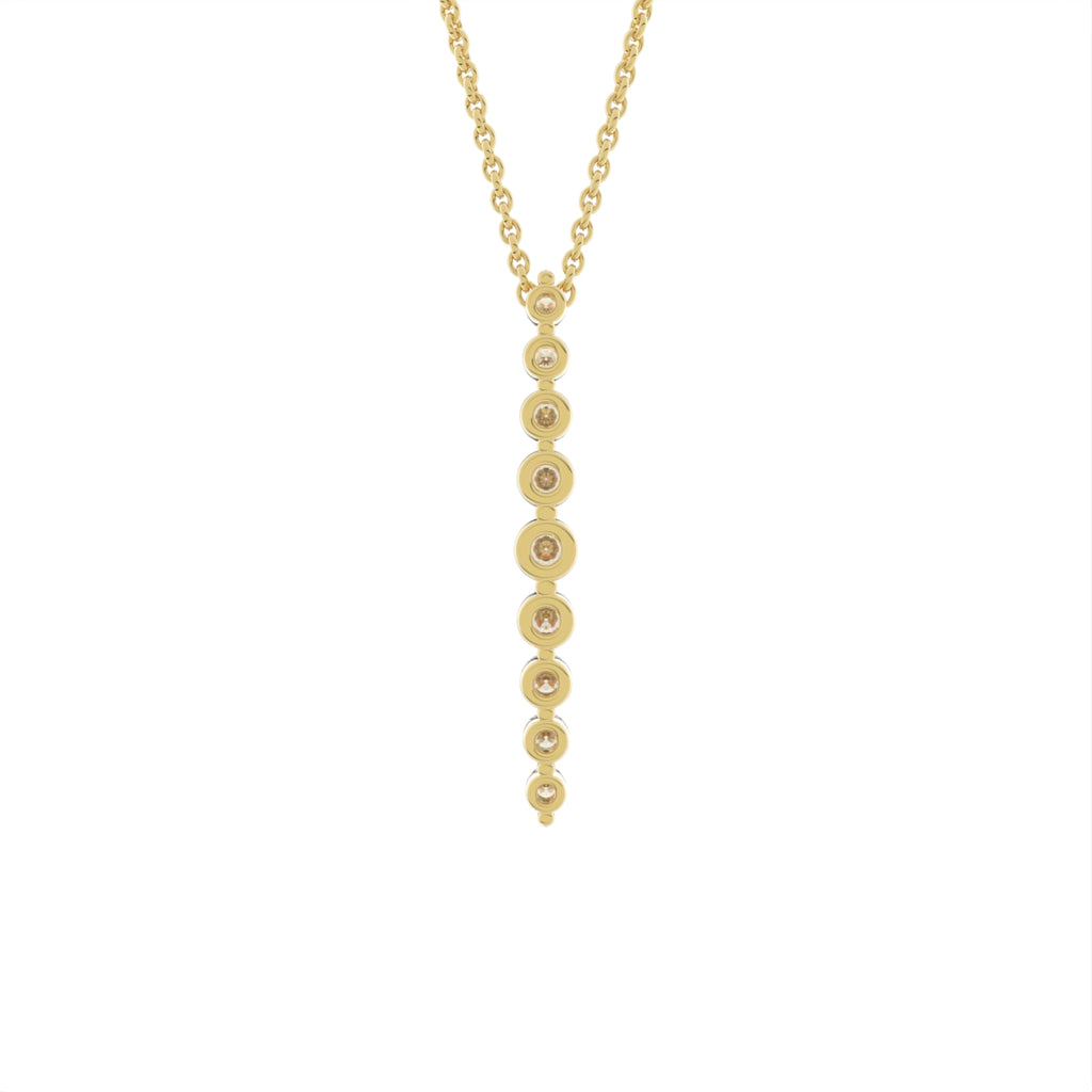 18K Geometric Diamond Pendant — BACK