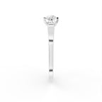 18K Solitaire Diamond Ring — SIDE