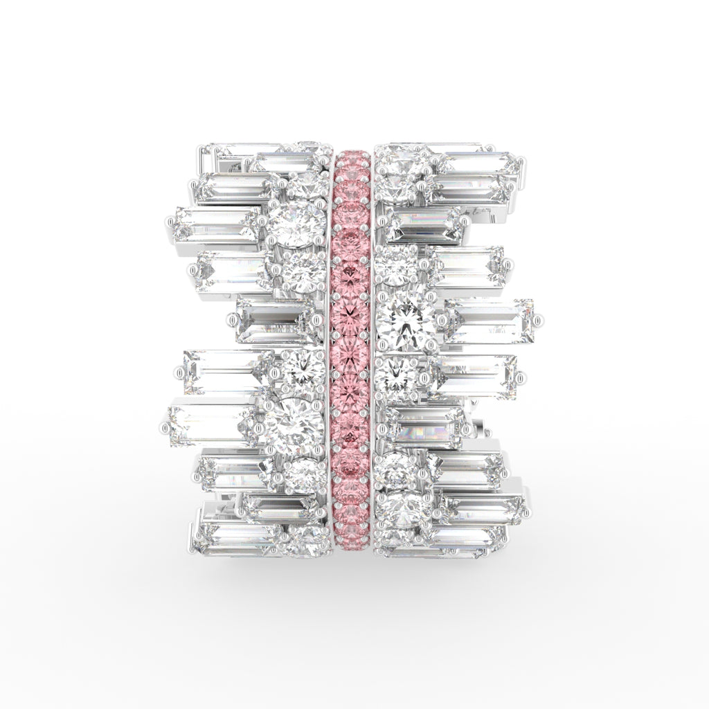 vimg:Z00007(PINK)|18K Bespoke Yellow Diamond Baguette Ring — SIDE