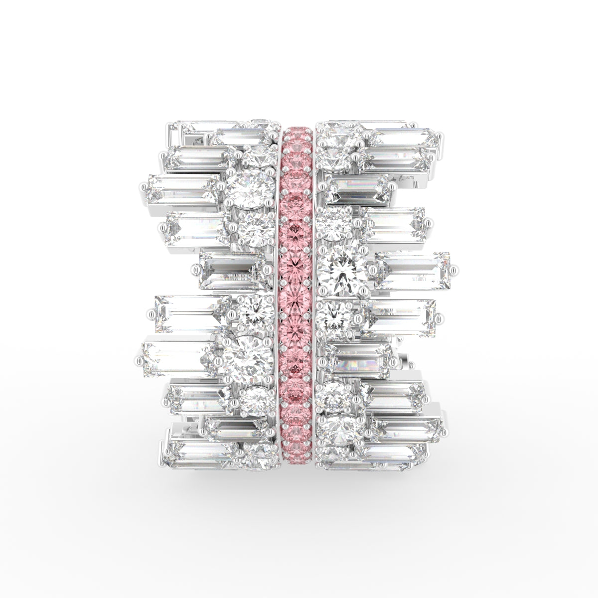 vimg:Z00007(PINK)|18K Bespoke Yellow Diamond Baguette Ring — SIDE
