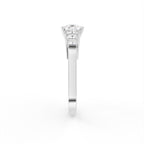 18K Bespoke Cushion Diamond Ring — SIDE