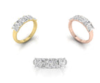 vimg:FJ3266|vimg:FJ3267|14K White Gold Eternity Emerald Diamond Ring — 3 COLOR