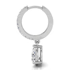 18K Pearl Drop Diamond Earrings — SIDE VIEW