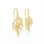 Sterling Silver Pear Diamond Earrings — 3D / RIGHT