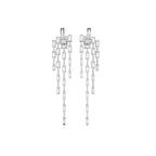 18K Baguette Diamond Drop Earrings — BACK