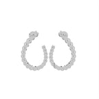 18K Feather Diamond Earrings — BACK