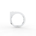 Sterling Silver Round Diamond Ring — FRONT/BACK
