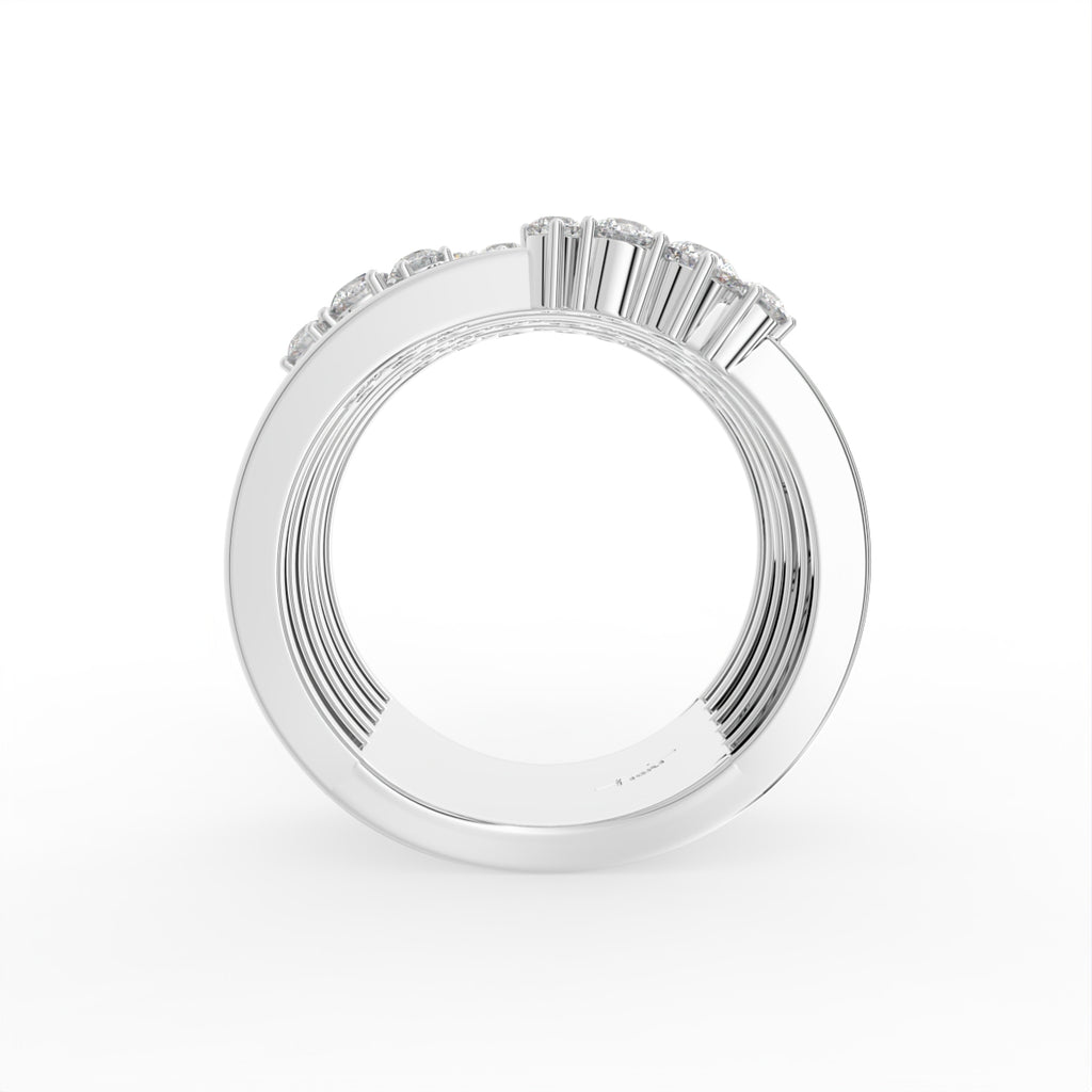18K Bespoke Round Diamond Statement Ring — FRONT