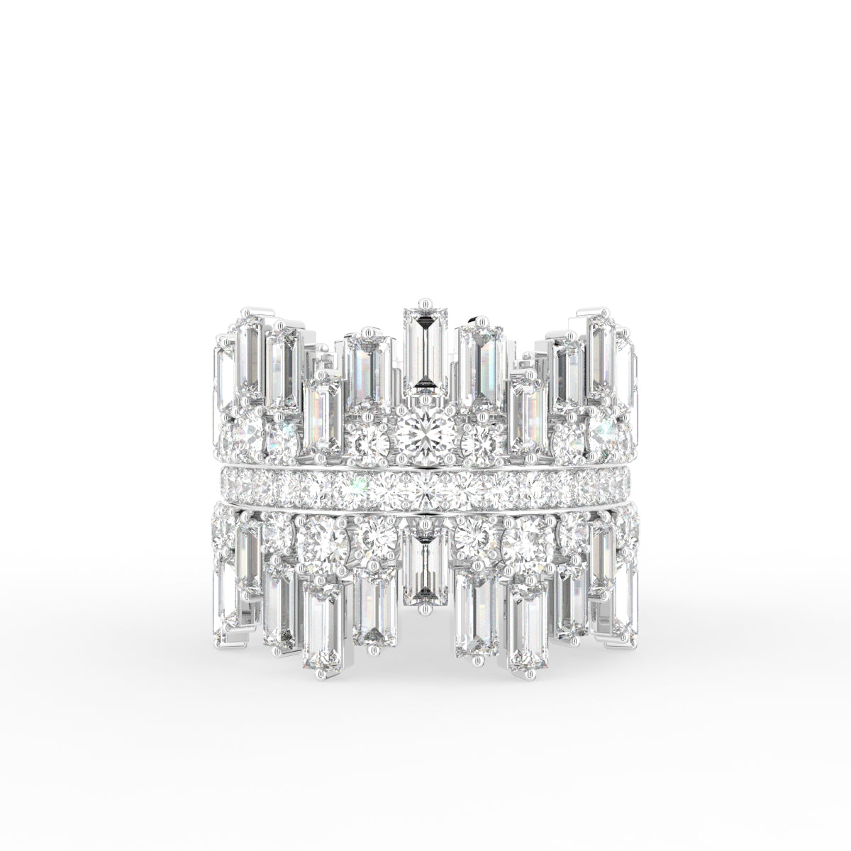 vimg:Z00007(WHITE)|18K Bespoke Yellow Diamond Baguette Ring — TOP