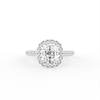 vimg:Z00240|18K Halo Cushion Diamond Ring — TOP