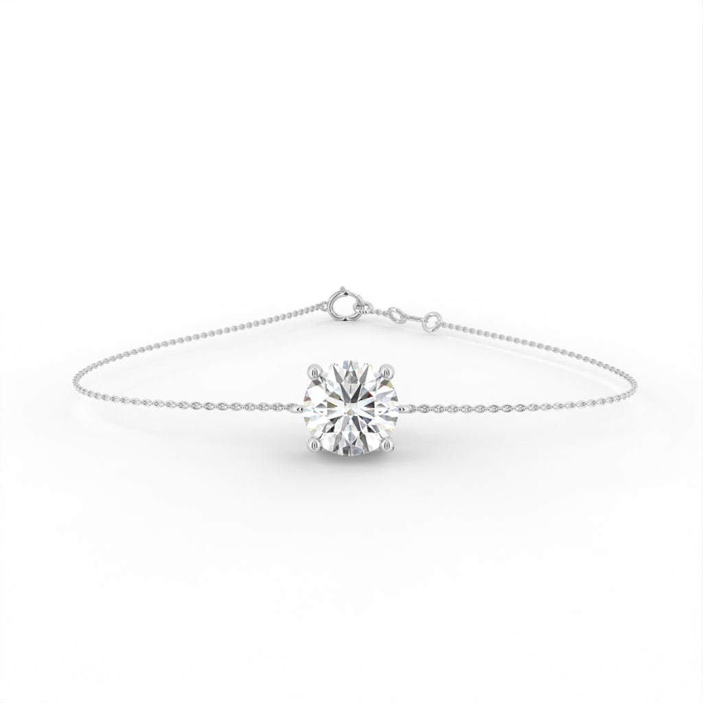 18K Gold Round Diamond Bracelet — TOP