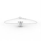18K Gold Round Diamond Bracelet — TOP