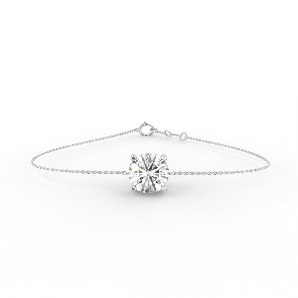 18K Gold Round Diamond Bracelet — TOP