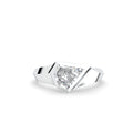 18K Bespoke Shield Cut Diamond Ring — TOP