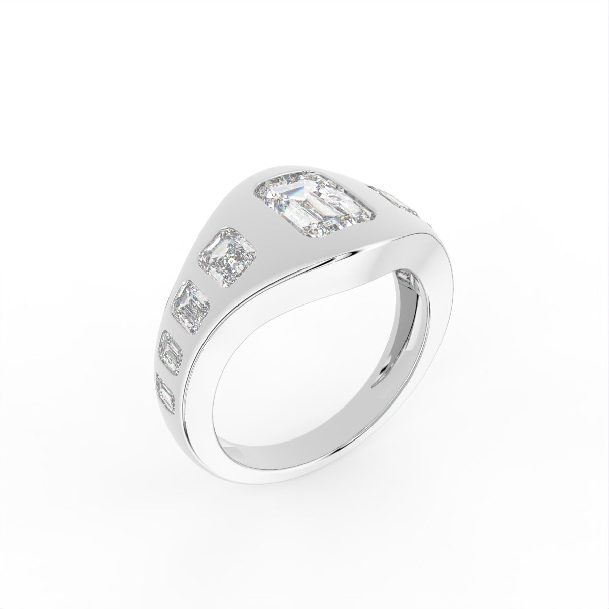 Sterling Silver Diamond Ring — IMAGE URL