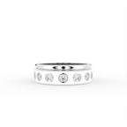 vimg:FJ6116|vimg:FJ6119|18K Bespoke Round Bezel Diamond Ring — TOP