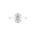 14K Rose Gold Solitaire Oval Diamond Ring — TOP