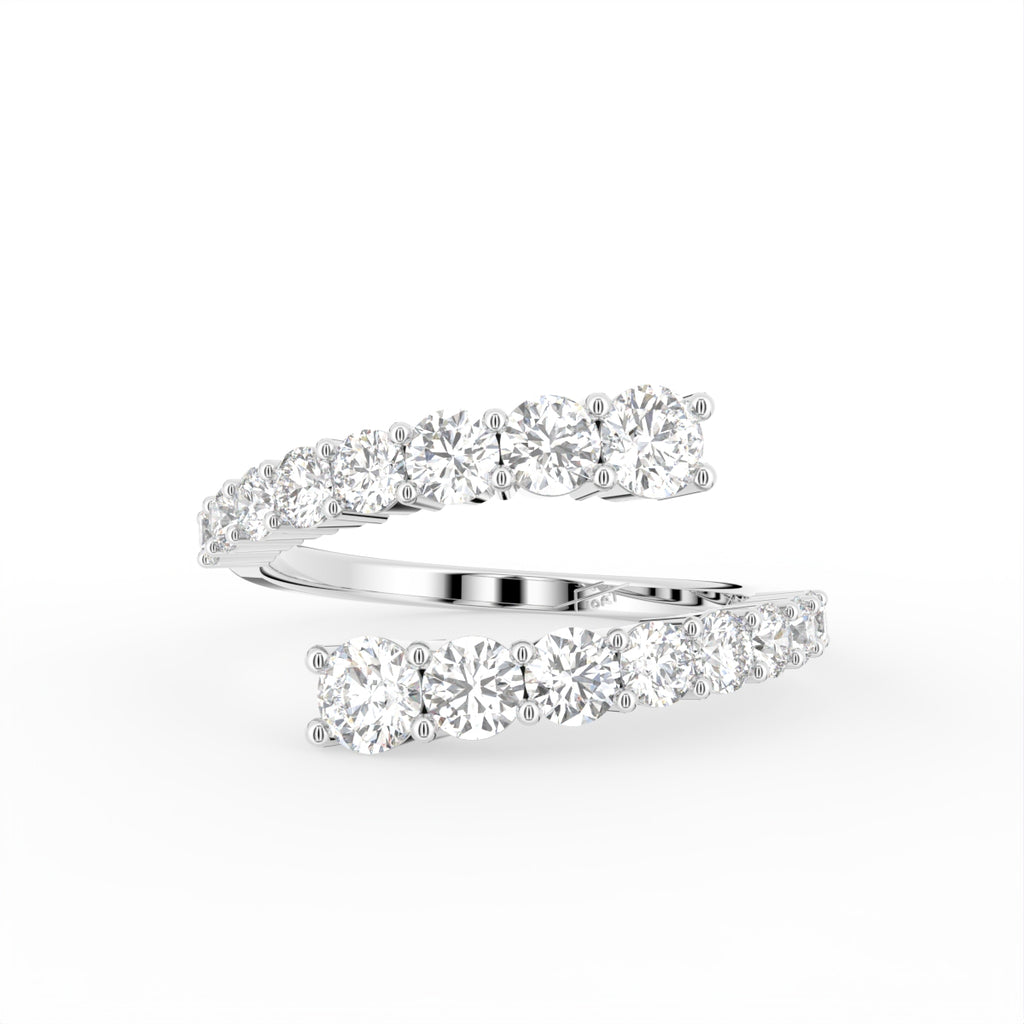 18K Bespoke Round Diamond Ring — TOP