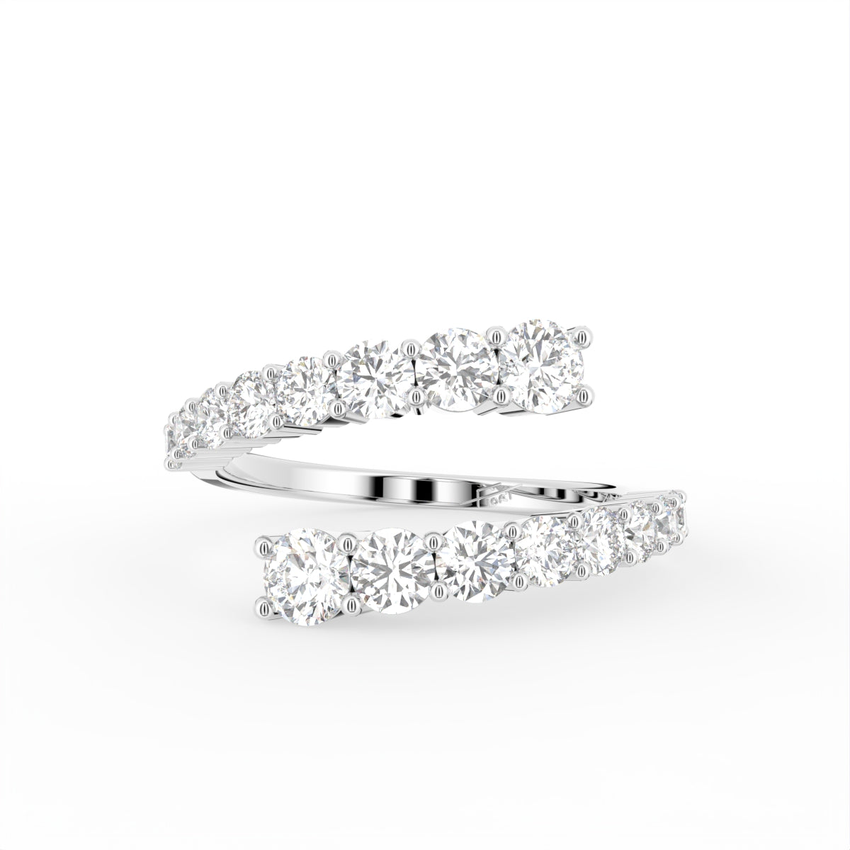 18K Bespoke Round Diamond Ring — TOP