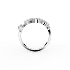 18K Bespoke Leaf Diamond Ring — FRONT