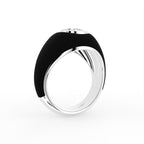 vimg:FJ4689|vimg:FJ4847|vimg:FJ4690|vimg:FJ2218|14K White Gold Bespoke Cushion Diamond Ring — 3D VIEW