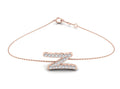 18K Alphabet Diamond Bracelet — TOP