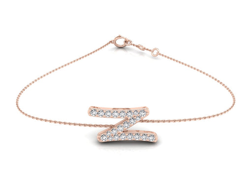 18K Alphabet Diamond Bracelet — TOP