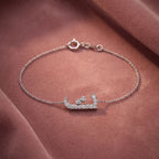 18K Arabic Alphabet Diamond Bracelet — AI cloth, in-house