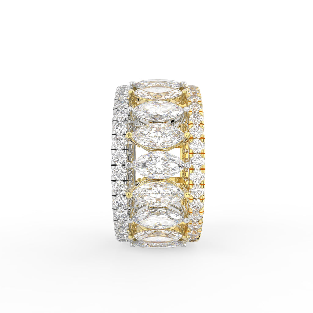 18K Marquise Eternity Diamond Band — SIDE