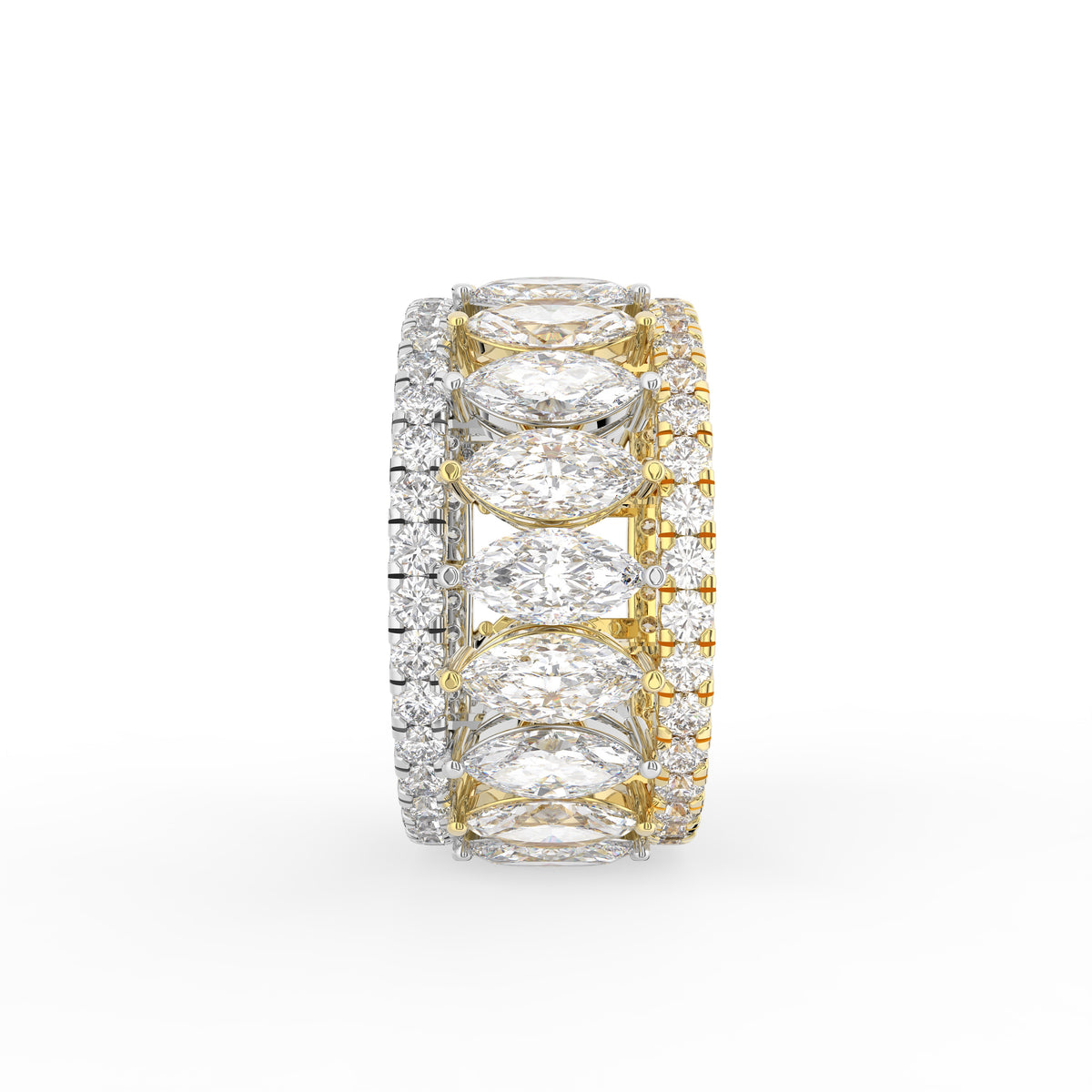 18K Marquise Eternity Diamond Band — SIDE