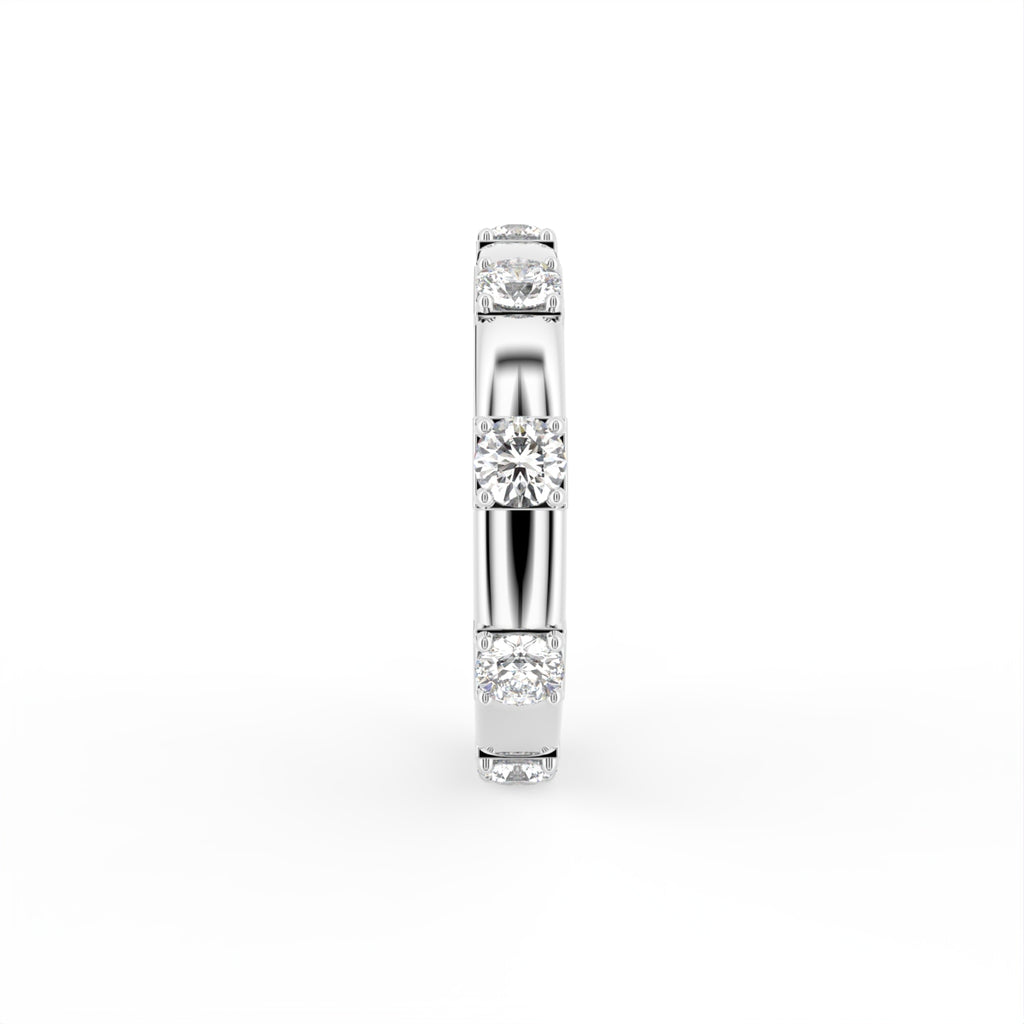 18K Eternity Round Diamond Ring — SIDE