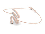 18K Alphabet Diamond Bracelet — 3D VIEW