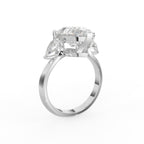 18K White Gold Pear Diamond Engagement Ring — 3D VIEW