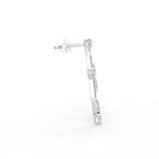 14K White Gold Marquise Leaf Diamond Drop Earrings — SIDE VIEW