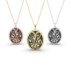 14K Rose Gold Marquise Diamond Pendant — 3 COLOR