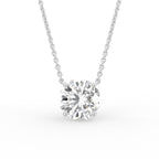 vimg:FJ6005|vimg:FJ6021|18K Yellow Gold Flower Solitaire Diamond Pendant — FRONT