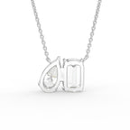 vimg:Z01103|18K Yellow Gold Emerald Cut Diamond Pendant — BACK
