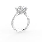 18K Yellow Gold Solitaire Oval Diamond Engagement Ring — 3D VIEW
