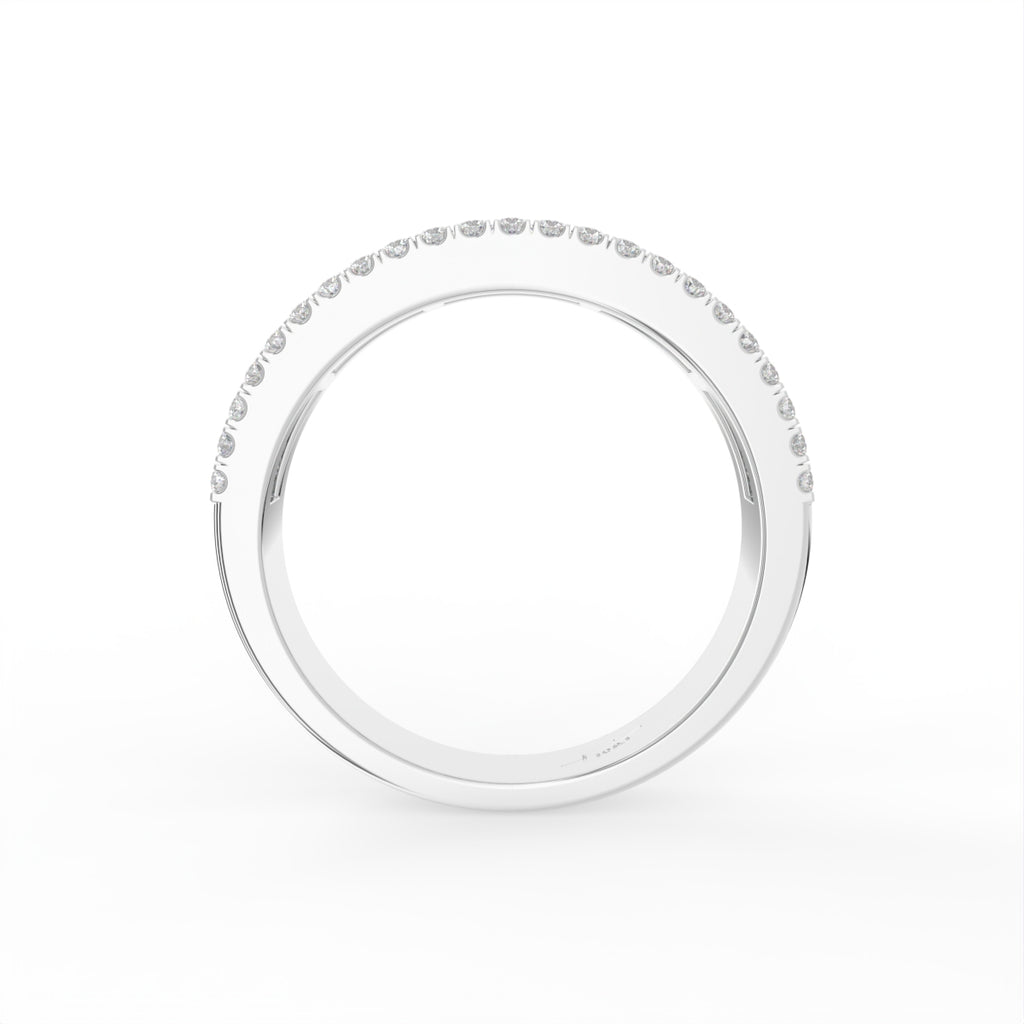 18K White Gold Eternity Round Diamond Ring — FRONT