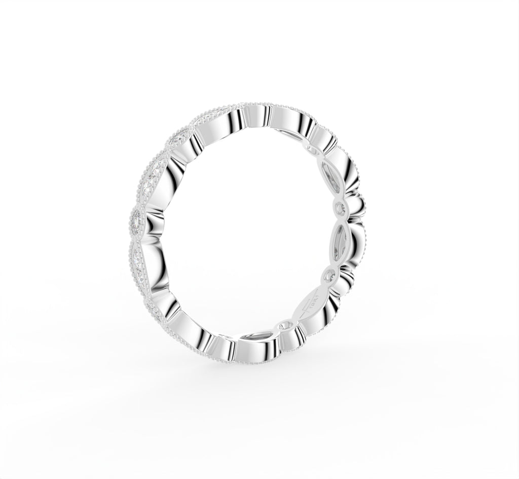 18K Eternity Bezel Diamond Ring — 3D VIEW