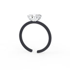 18K Oval Solitaire Diamond Engagement Ring — 3D VIEW
