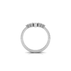 18K Bespoke Diamond Engagement Band Ring — FRONT