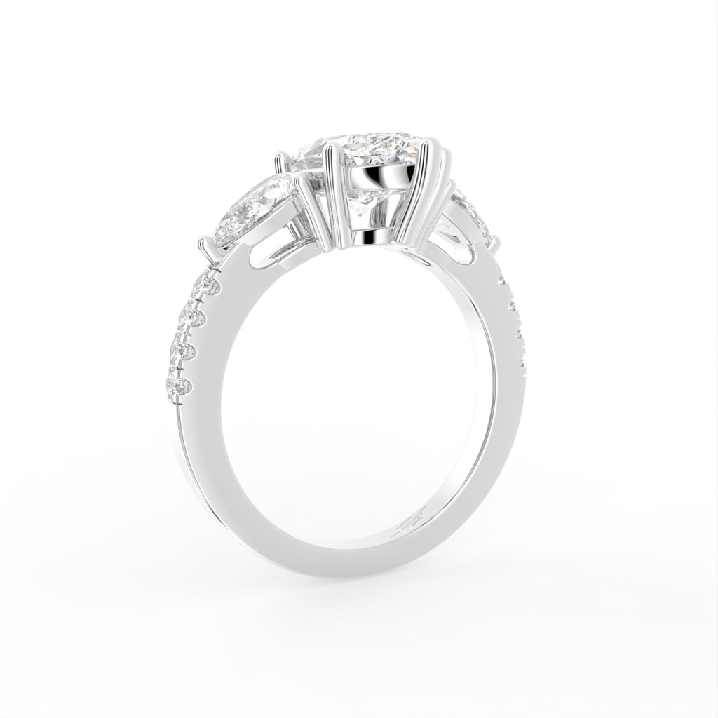 vimg:Z00246|18K Trilogy Marquise Diamond Ring — 3D VIEW